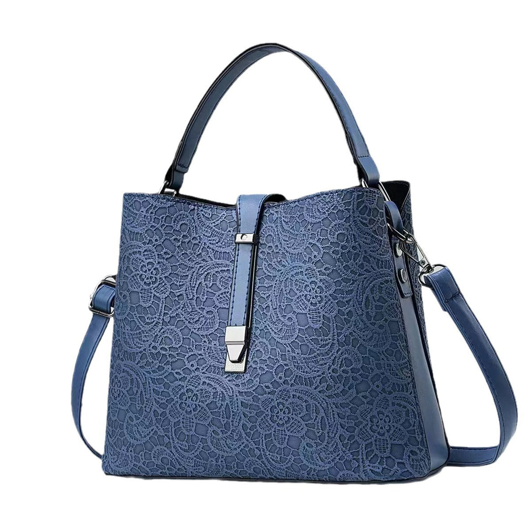 Damen elegante Handtasche mit floralen Spitzenakzenten Nord Taschen