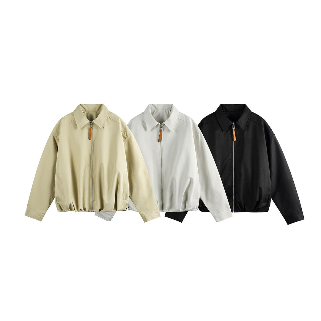 Unisex Kurzblouson im Boxy‑Cut mit Hemdkragen und gerafftem Saum Nord Taschen