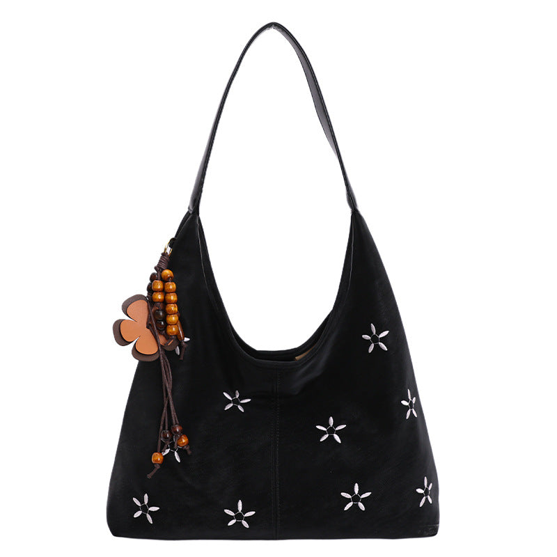 Damen modische Hobo-Handtasche mit floralen Applikationen Nord Taschen
