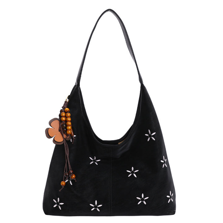 Damen modische Hobo-Handtasche mit floralen Applikationen Nord Taschen