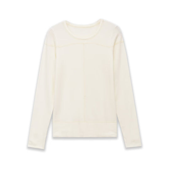 Damen Leichter Feinstrickpullover mit Rundhalsausschnitt und dekorativen Nahtdetails Nord Taschen
