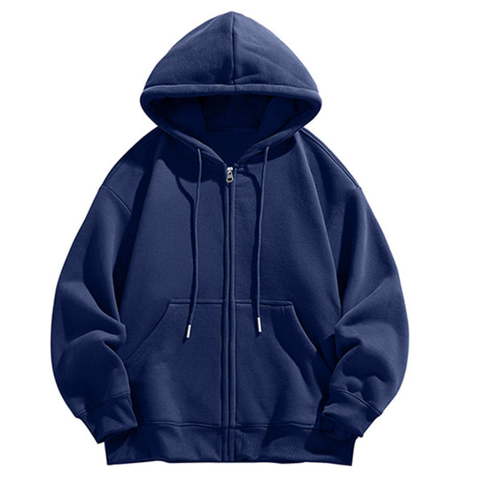 Herren Oversize Kapuzen‑Sweatjacke mit durchgehendem Reißverschluss und Kängurutasche Nord Taschen