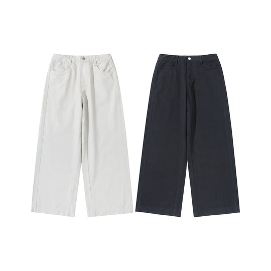Damen High‑Waist Culotte‑Hose aus Baumwoll‑Twill mit durchgehender Mittelnaht Nord Taschen