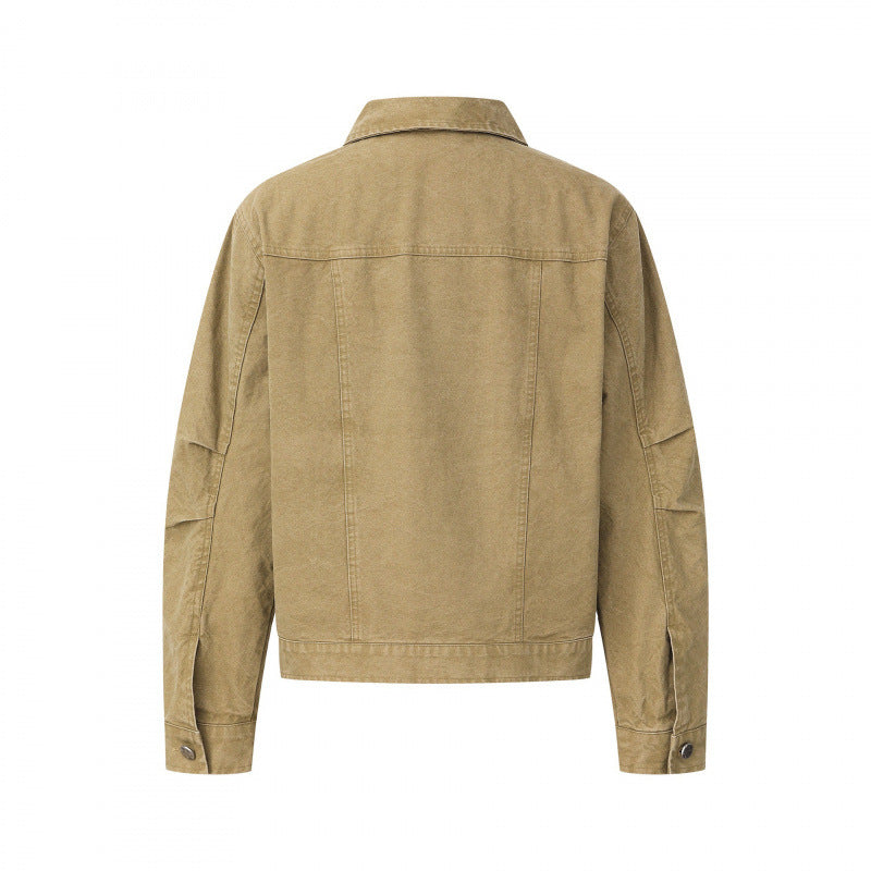 Unisex Boxy-Denimjacke im Worker‑Look mit Metallknopfleiste und Brusttaschen Nord Taschen