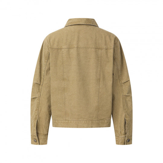 Unisex Boxy-Denimjacke im Worker‑Look mit Metallknopfleiste und Brusttaschen Nord Taschen