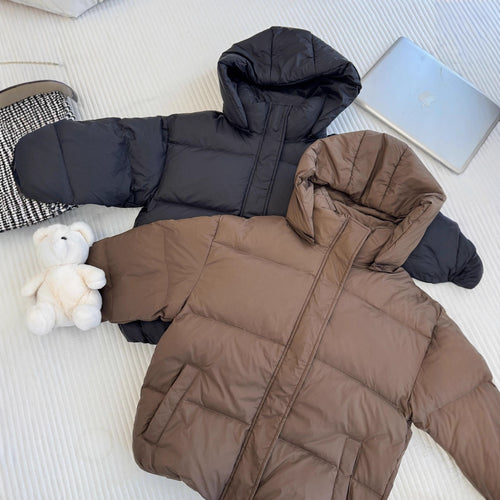 Damen Gepolsterte Kapuzen‑Steppjacke mit hohem Kragen und Oversize‑Silhouette Nord Taschen