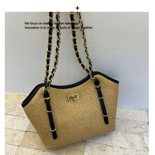 Damen handgefertigtes Taschen-Set mit eleganter Kettenapplikation Nord Taschen
