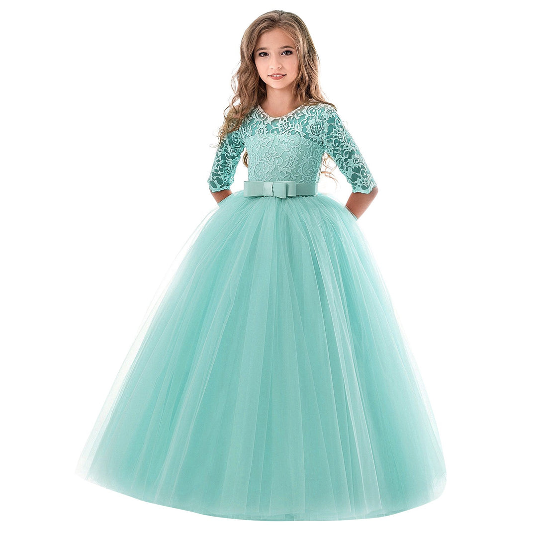 Damen Prinzessinnenkleid mit Spitzenoberteil und Tüllrock