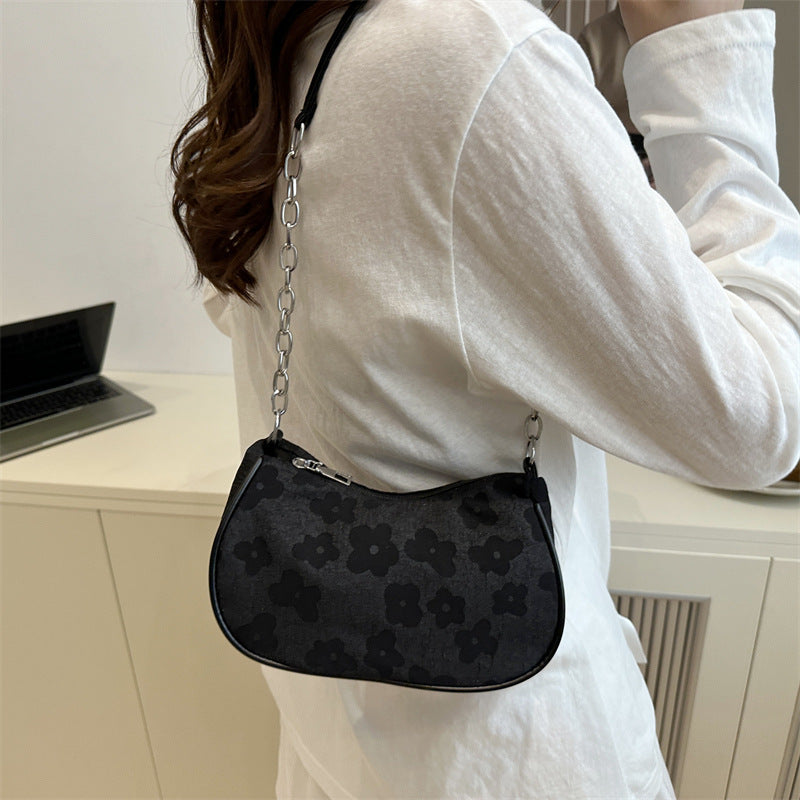Damen modische Handtasche mit Blumenmuster und Kettenriemen Nord Taschen