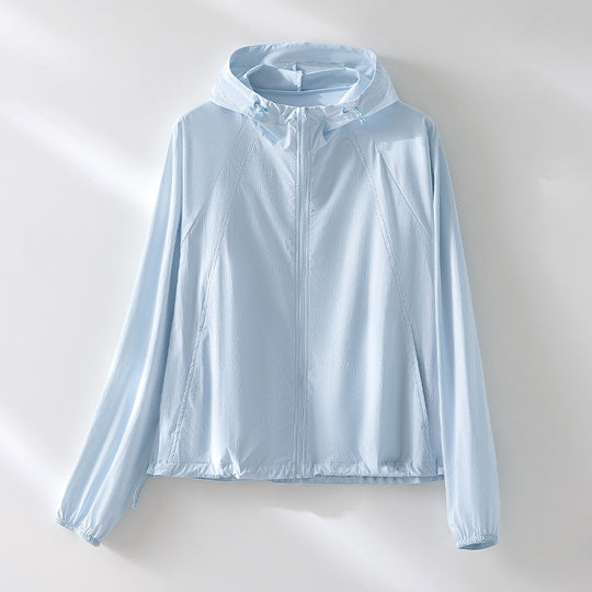 Damen Ultraleichte Kapuzen-Windjacke mit Raglanärmeln und Reißverschlusstaschen Nord Taschen