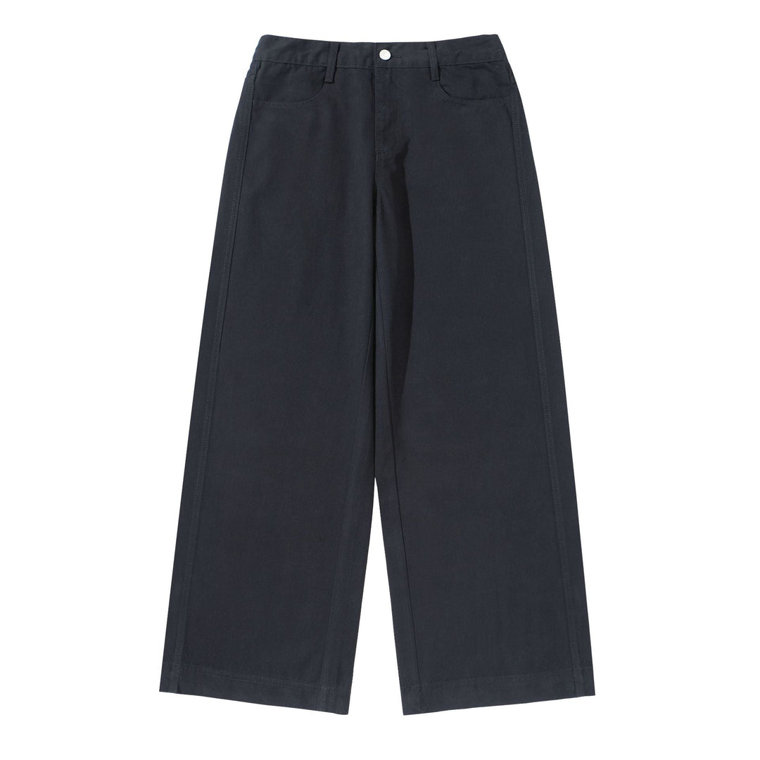 Damen High‑Waist Culotte‑Hose aus Baumwoll‑Twill mit durchgehender Mittelnaht Nord Taschen