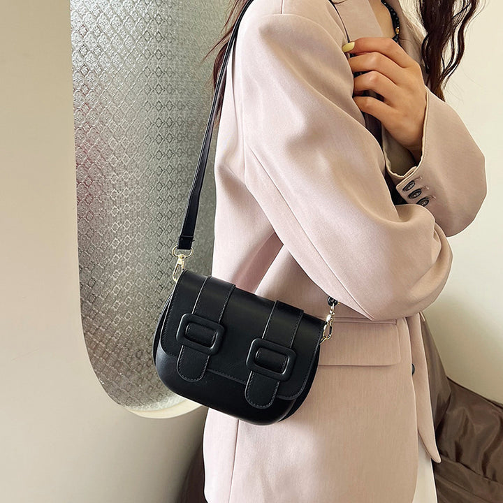 Damen Schultertasche mit doppelten Schnallen Nord Taschen