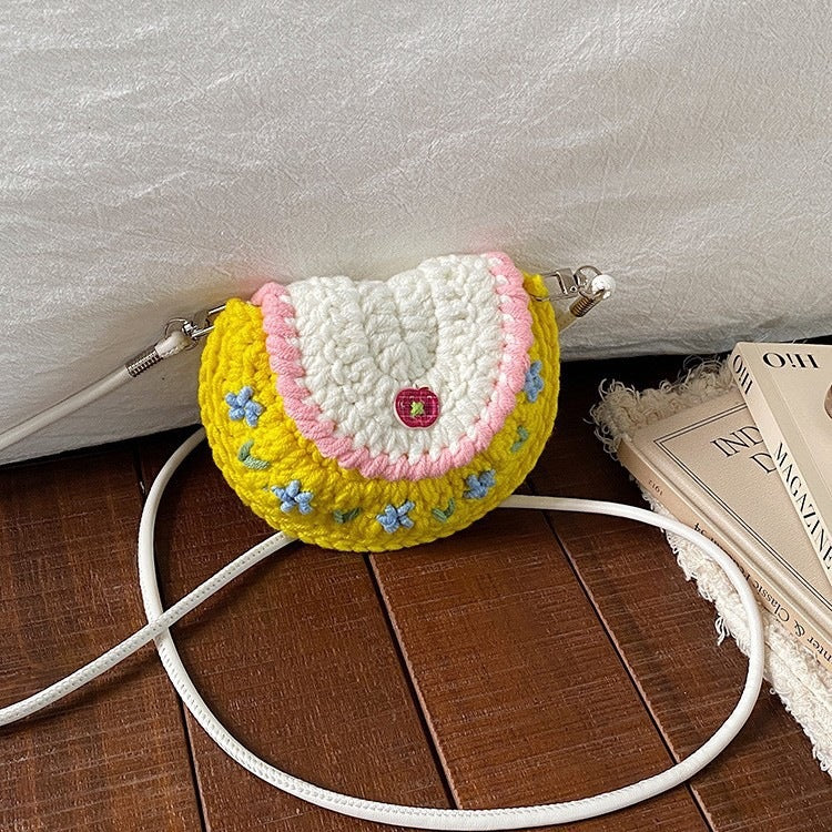 Damen gehäkelte Umhängetasche mit floralem Design Nord Taschen