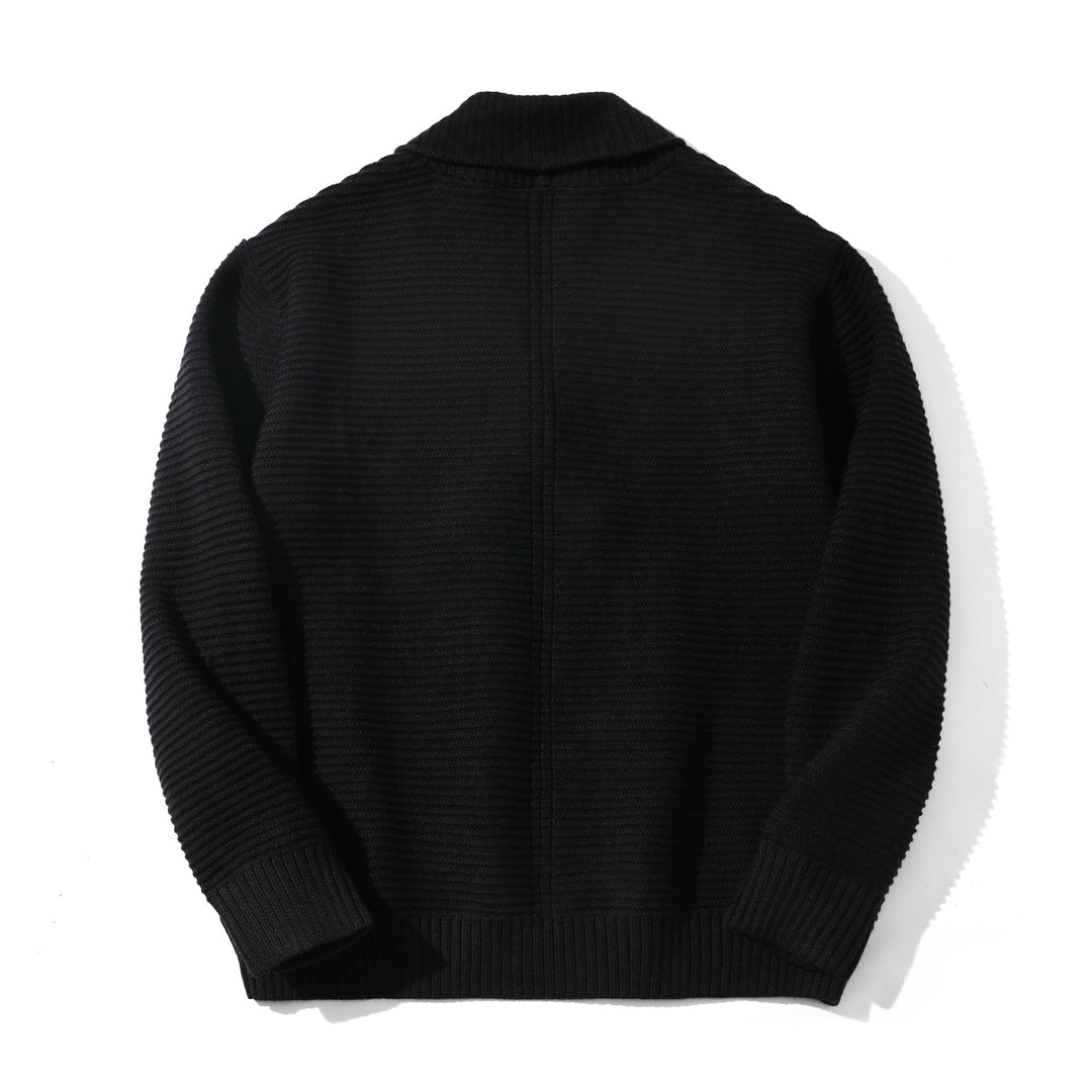 Damen Doppelreihige Strickcardigan mit Schalkragen und Strukturstrick Nord Taschen