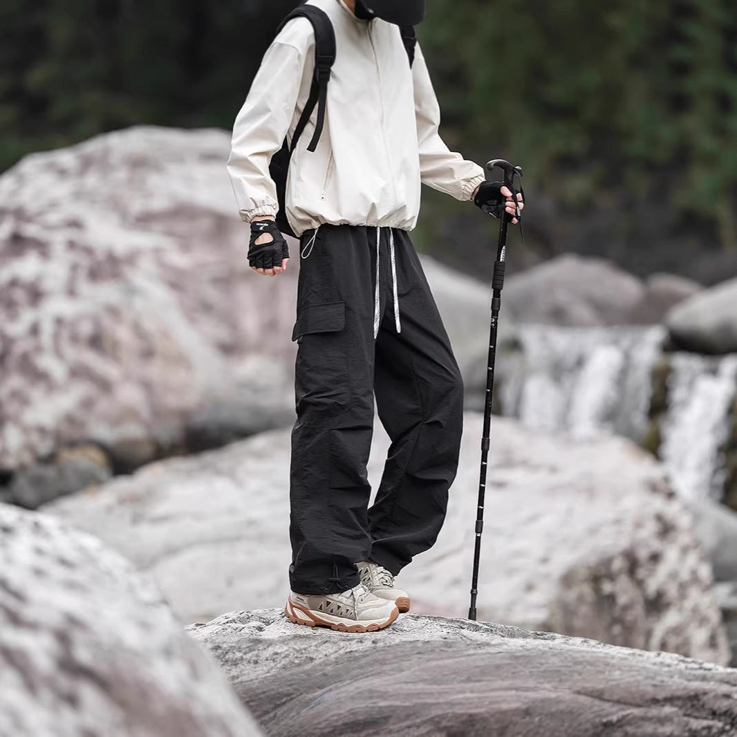 Herren Leichte technische Cargo-Trekkinghose mit Kordelzugbund, verstärkten Saumkanten und verstellbarem Beinabschluss Nord Taschen
