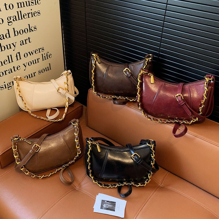Damen Umhängetasche mit elegantem Kettenakzent Nord Taschen