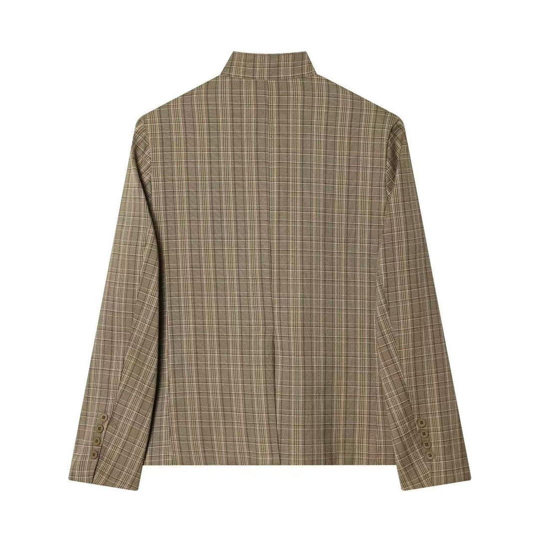 Damen Kurzblazer mit Stehkragen, asymmetrischer Knopfblende und Pattentaschen Nord Taschen