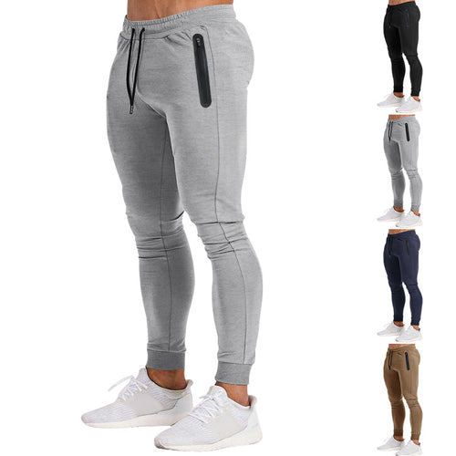 Herren schmal geschnittene Jogginghose mit Reißverschlusstaschen und Kordelzug Nord Taschen