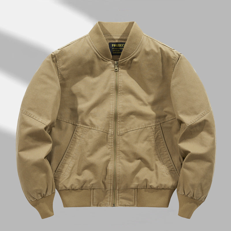 Men's  relaxed cotton-twill bomber jacket with reinforced seam panels and ribbed cuff hem Nord Taschen