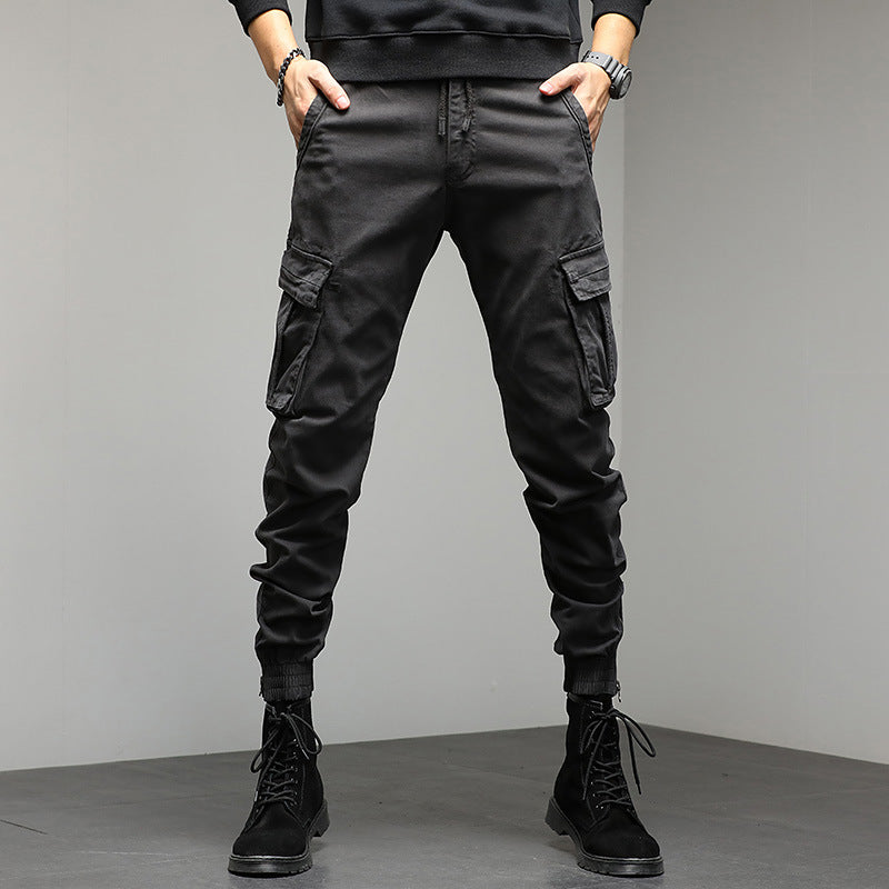 Herren Tapered Utility-Cargo-Jogger mit Tunnelzugbund, verstärkten Kniepartien & Mehrfach-Taschen Nord Taschen
