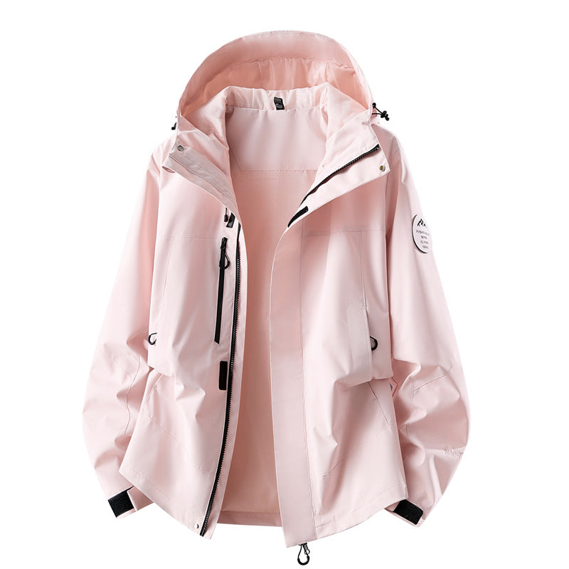 Damen technische dreilagige Softshell-Regenjacke mit getapten Nähten und Multifunktions-Taschen Nord Taschen