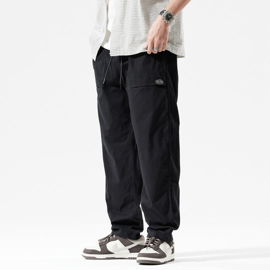 Herren Baggy-Cargo-Hose im Workwear-Look mit elastischem Kordelbund, aufgesetzten Klapptaschen und verstärkten Nähten Nord Taschen