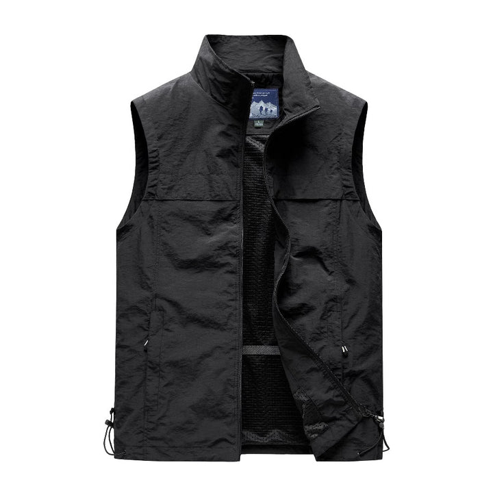 Herren  leichte winddichte Outdoorweste mit Reißverschlusstaschen und atmungsaktivem Mesh-Futter Nord Taschen