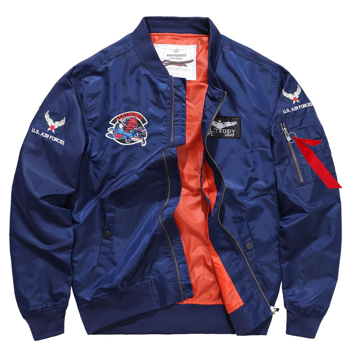 Men's  military patch nylon pilot bomber jacket Nord Taschen