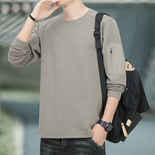 Herren Oversized Sweatshirt mit kontrastierenden Seitentaschen und weichem Fleecefutter Nord Taschen