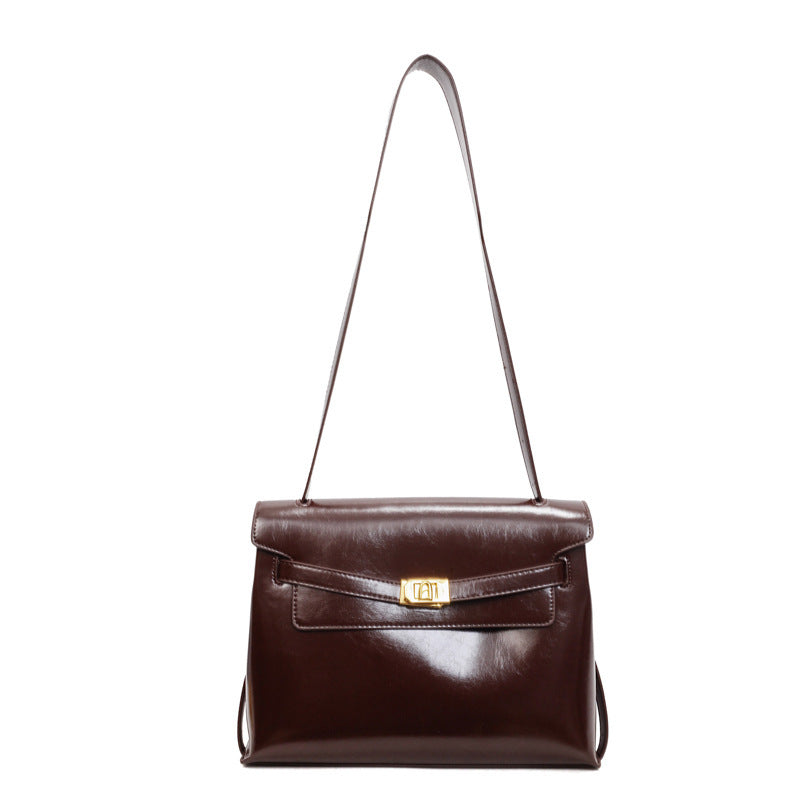 Damen elegante Schultertasche aus hochwertigem Leder Nord Taschen