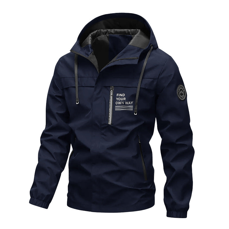 Herren Windbreaker Jacke mit hochschließendem Kragen und praktischen Taschen Nord Taschen