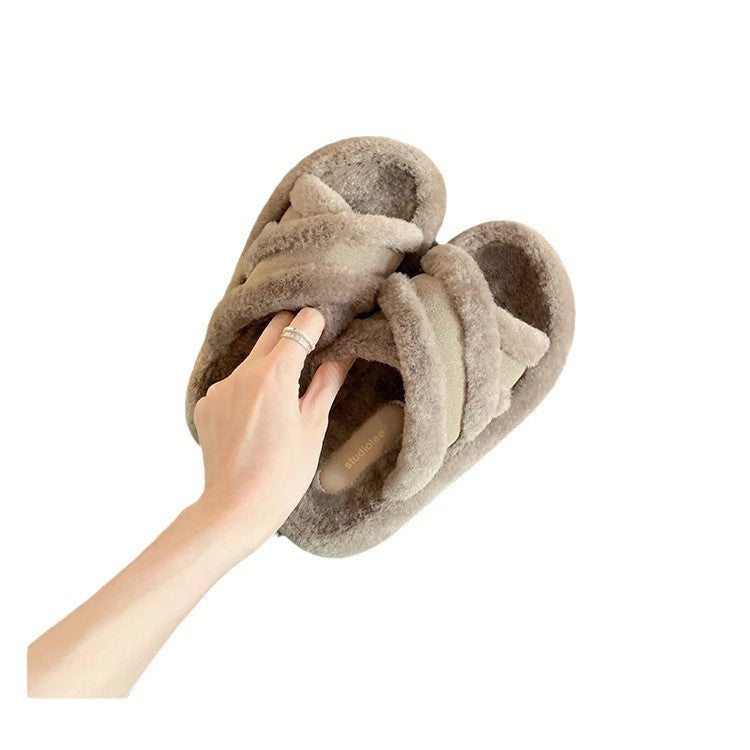 Damen Gefütterte Kuschel-Pantoletten mit Teddyfutter und profilierter Anti-Rutsch-Sohle Nord Taschen