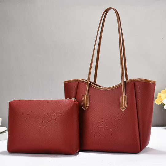 Damen elegante Shopper-Tasche mit praktischem Innenfach und abnehmbarer Clutch Nord Taschen