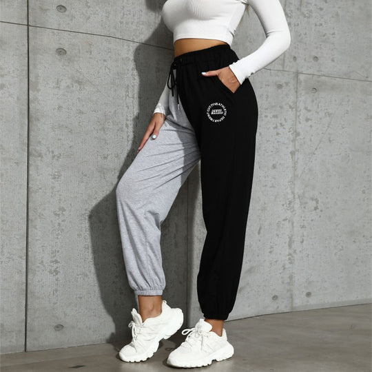 Damen Zweifarbige Jogginghose im Colorblock‑Design mit Tunnelzug und elastischen Bündchen Nord Taschen