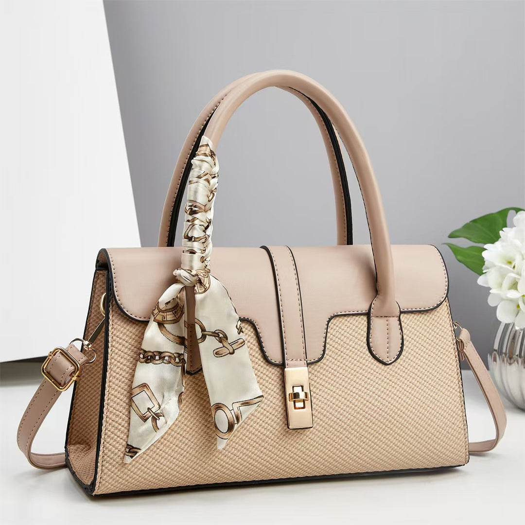 Damen Handtasche mit modischem Design und abnehmbarem Schal Nord Taschen