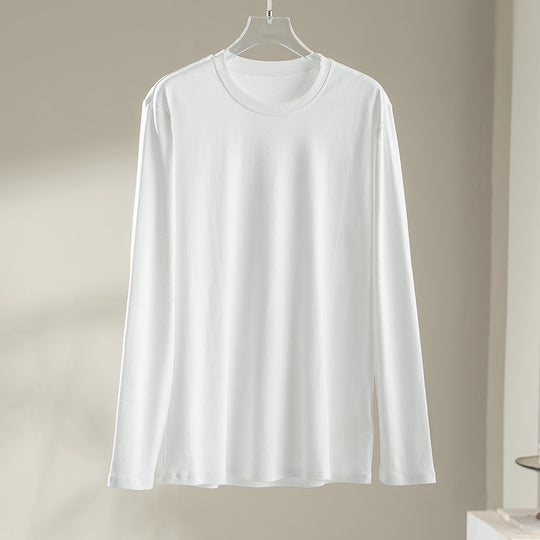 Damen Langärmeliges Rundhals-Longsleeve aus Modal-Mix mit fließender Silhouette Nord Taschen