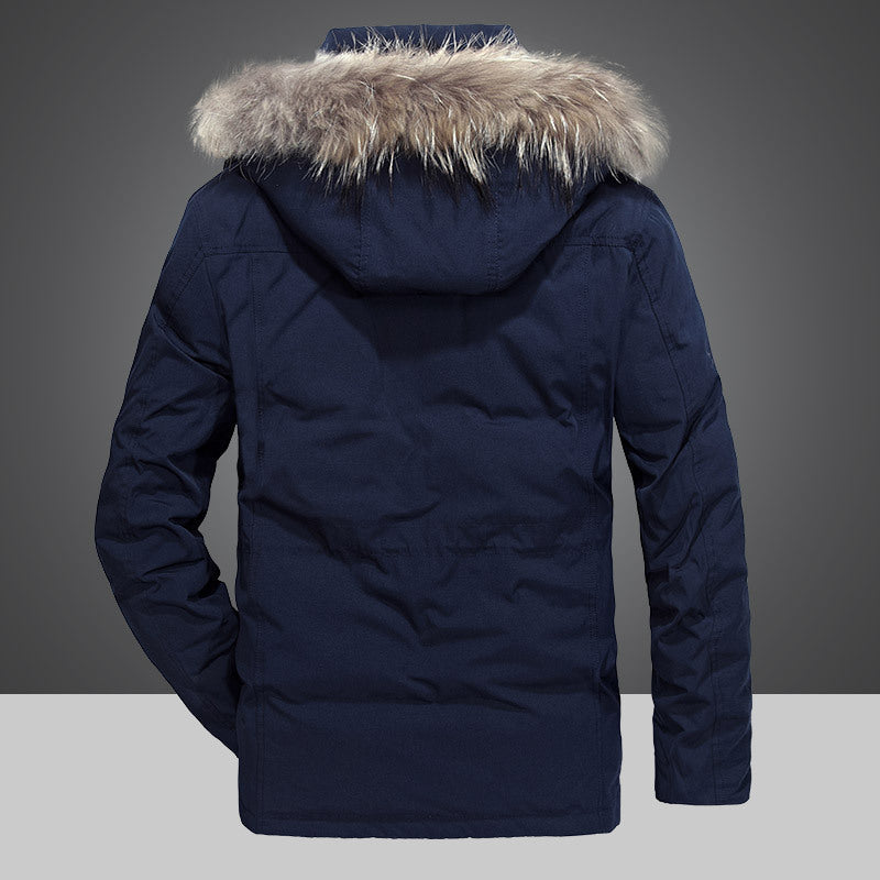 Herren Thermo-Parka mit Kapuze und Kunstfellbesatz, wasserabweisend und multifunktional Nord Taschen