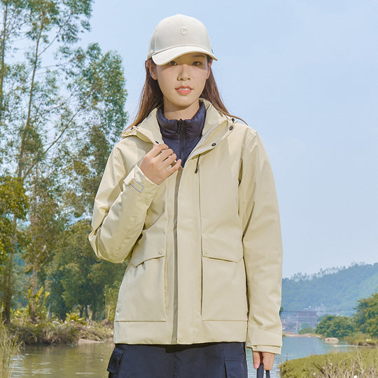 Herren Technische wasserdichte Parka-Jacke mit verstellbarer Kapuze und multifunktionalen Taschen Nord Taschen