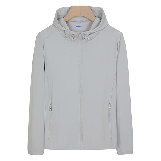 Unisex Leichte wind- und wasserabweisende Kapuzen‑Übergangsjacke mit durchgehendem Reißverschluss, Reißverschlusstaschen & elastischen Bündchen Nord Taschen