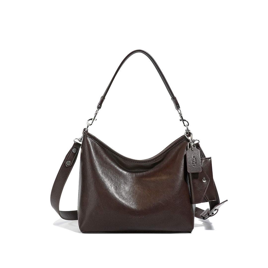 Damen Hobo-Tasche aus hochwertigem Kunstleder mit abnehmbarem Schulterriemen Nord Taschen