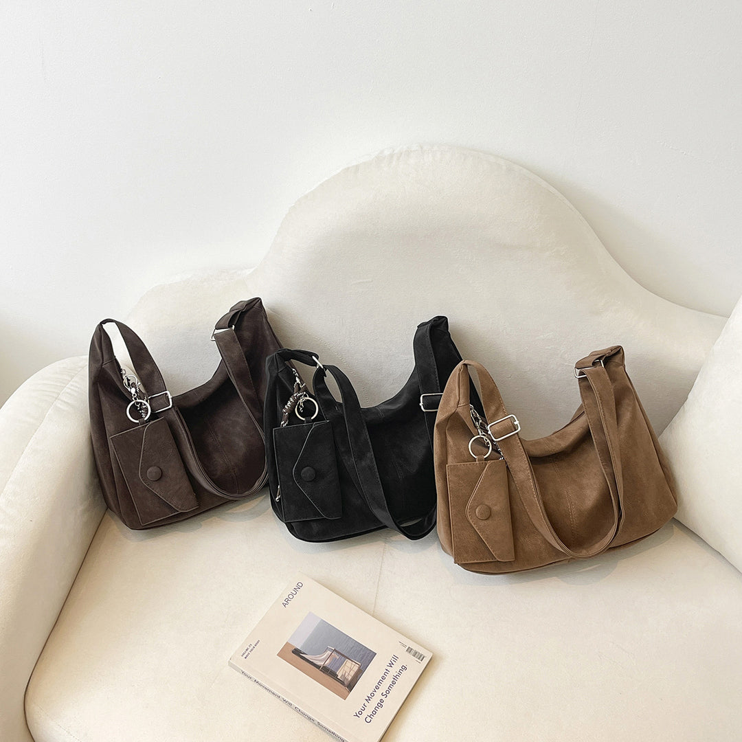 Damen elegante Hobo-Tasche mit abnehmbarem Münzfach Nord Taschen