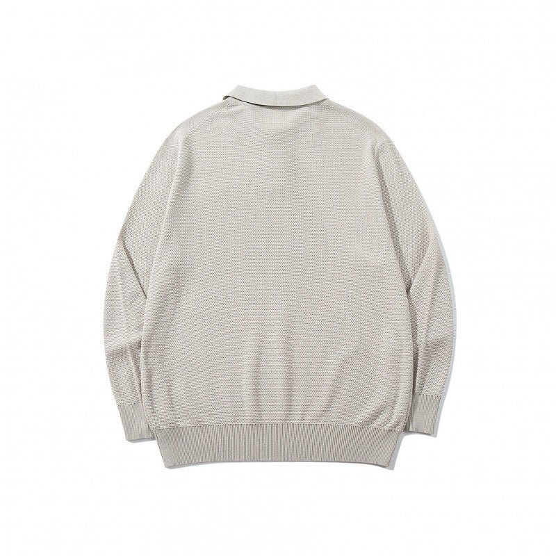 Unisex Boxy-Feinstrick-Poloshirt mit Henley-Knopfleiste, Rippbündchen und Raglanärmeln Nord Taschen