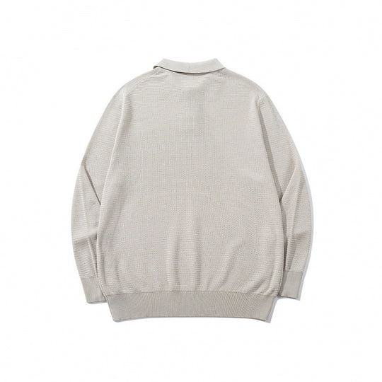 Unisex Boxy-Feinstrick-Poloshirt mit Henley-Knopfleiste, Rippbündchen und Raglanärmeln Nord Taschen