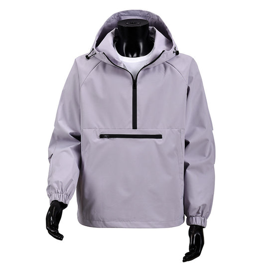 Herren Praktische Windjacke mit Kapuze und Reißverschlusstaschen Nord Taschen