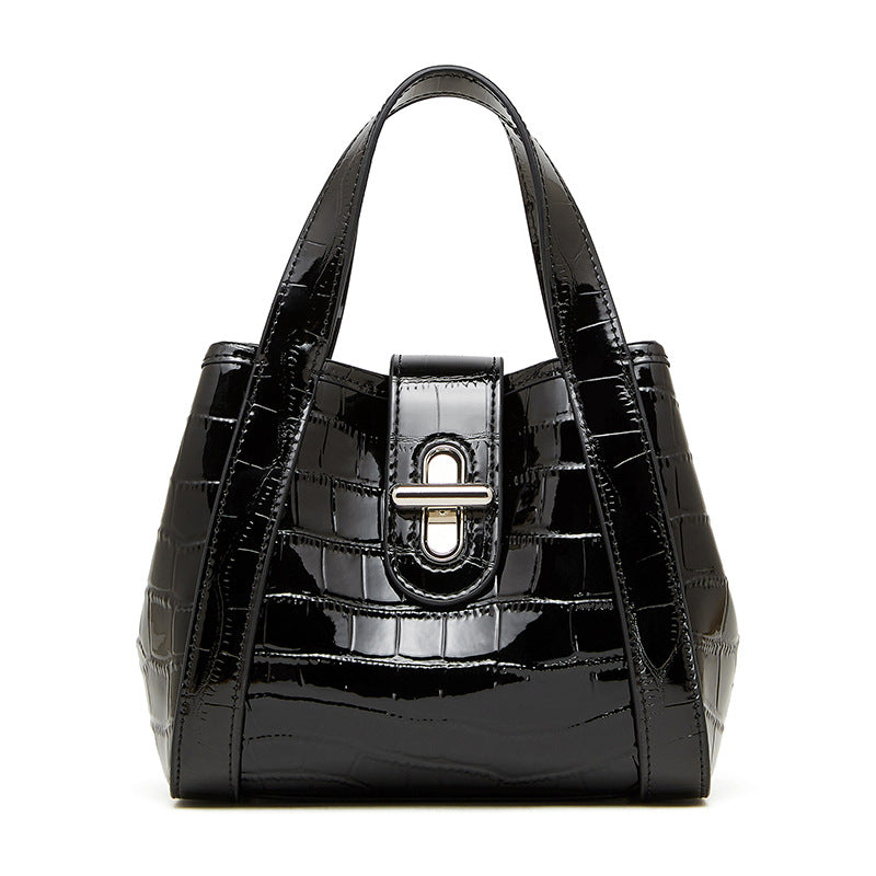 Damen Handtasche mit eleganter Krokodilprägung und abnehmbarem Schultergurt Nord Taschen