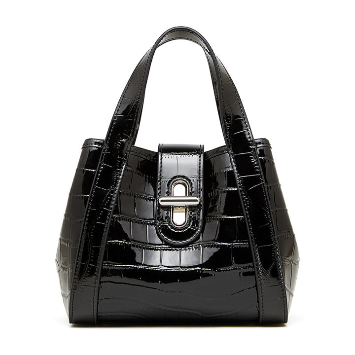 Damen Handtasche mit eleganter Krokodilprägung und abnehmbarem Schultergurt Nord Taschen