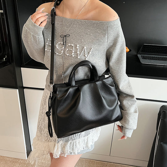 Damen Designer Handtasche mit strukturiertem Leder und abnehmbarem Schulterriemen Nord Taschen