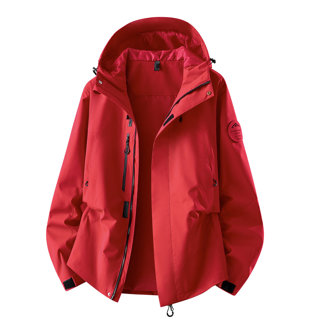 Herren wasserdichte Outdoorjacke mit abnehmbarer Fleece-Innenjacke Nord Taschen