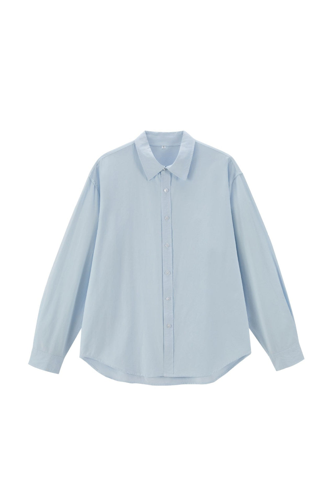 Damen Oversize Baumwollbluse mit Kentkragen und abgerundetem Saum Nord Taschen