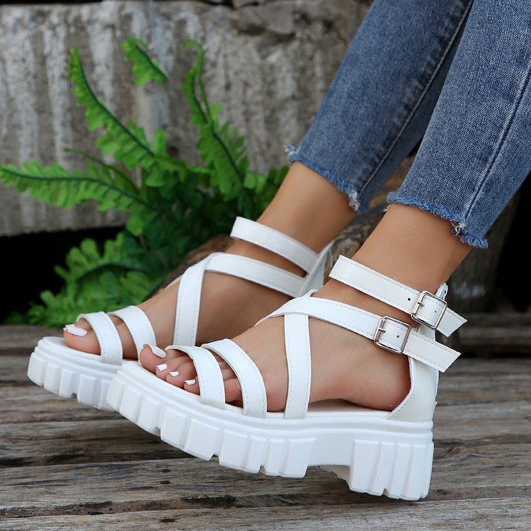 Damen Chunky Sandalen mit verstellbaren Riemen und rutschfester Sohle